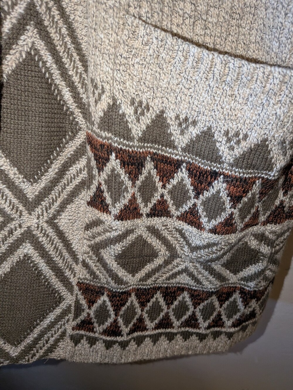 Lucky Brand Open-Front Cardigan in Beige and Brown - Picture 3 of 5
